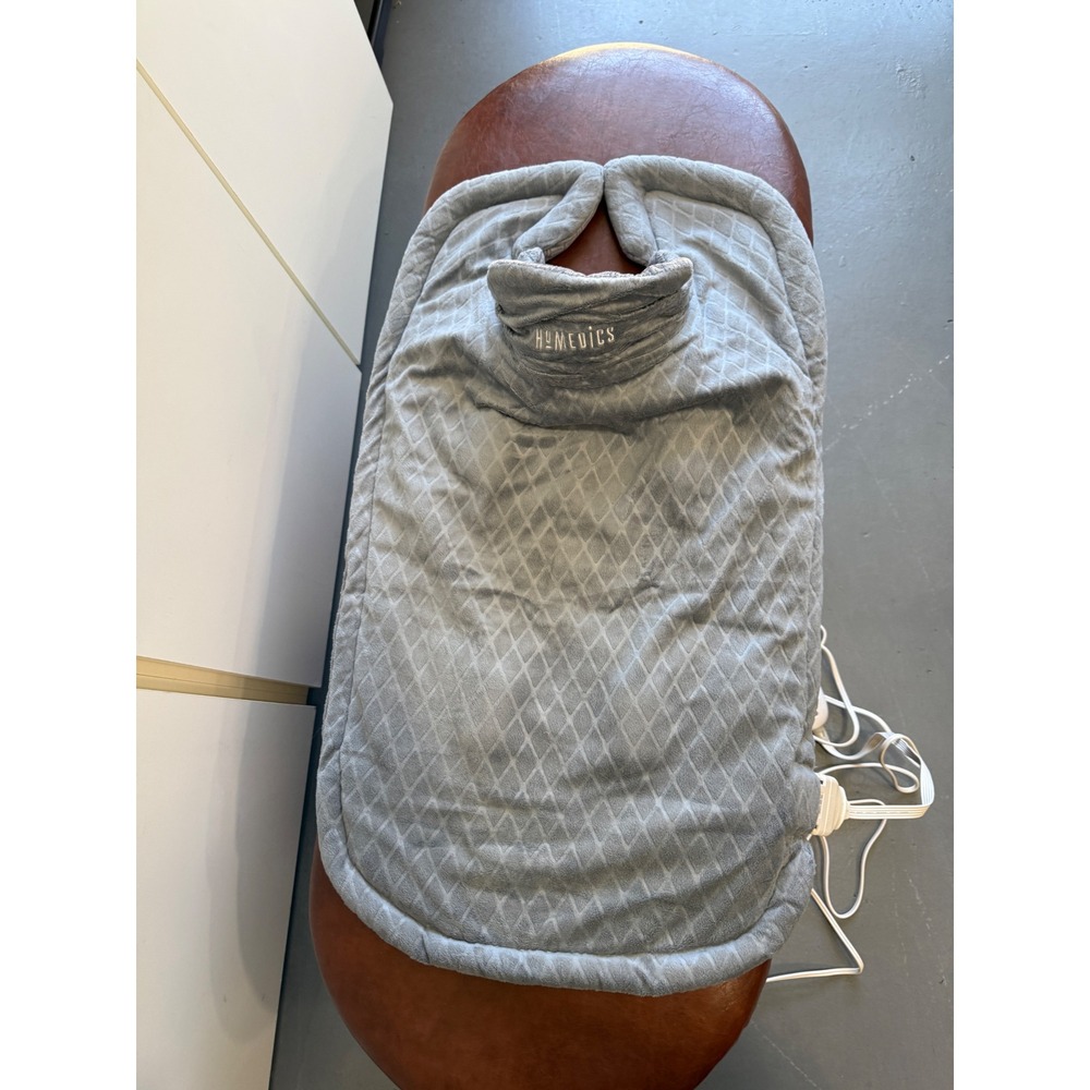 HoMedics Neck and Shoulder Weighted Heating Pad with Vibration Massage Gray